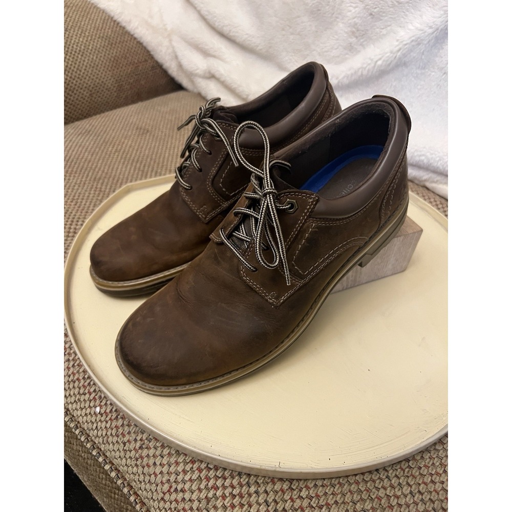 Clarks Mens Brown Leather Waterproof Oxford Shoes 261794437100 Size 11 M